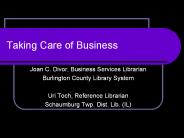 Taking Care of Business