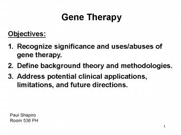 Gene Therapy