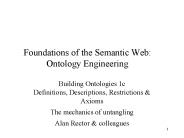 Foundations of the Semantic Web: Ontology Engineering