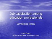 Job satisfaction among education professionals