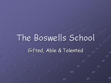 The Boswells School