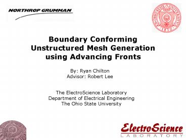Boundary Conforming Unstructured Mesh Generation using Advancing Fronts