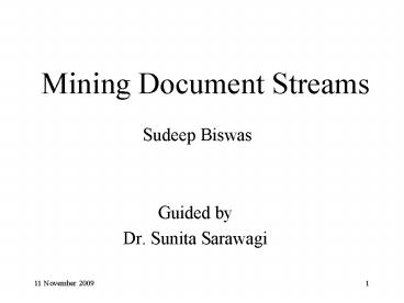 Mining Document Streams
