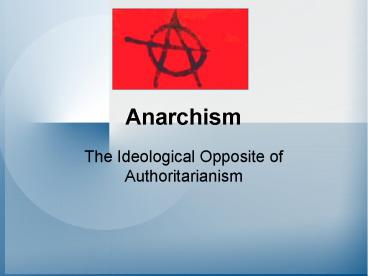 Anarchism