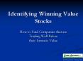 Identifying Winning Value Stocks PowerPoint PPT Presentation