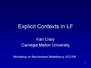 Explicit Contexts in LF