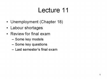 Unemployment Chapter 18