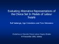 Evaluating Alternative Representations of the Choice Set In Models of Labour Supply Rolf Aaberge, Ugo Colombino and Tom Wennemo  Workshop on Discrete Choice Labour Supply Models 8-9 December 2005, Galway PowerPoint PPT Presentation