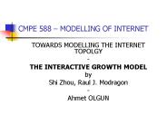 CMPE 588 MODELLING OF INTERNET