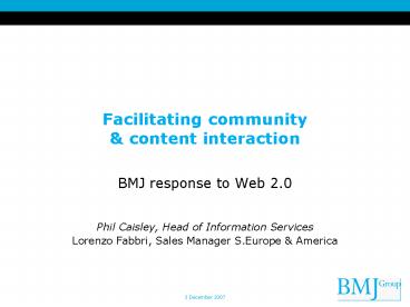 Facilitating community