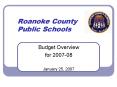 Roanoke County Public Schools PowerPoint PPT Presentation