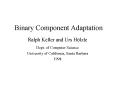Binary Component Adaptation PowerPoint PPT Presentation