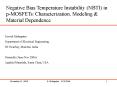 Negative Bias Temperature Instability NBTI in pMOSFETs: Characterization, Modeling PowerPoint PPT Presentation