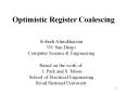 Optimistic%20Register%20Coalescing PowerPoint PPT Presentation
