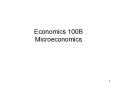 Economics 100B Microeconomics PowerPoint PPT Presentation
