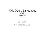 XML Query Languages XPATH XQUERY