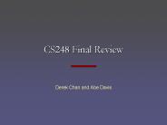 CS248 Final Review