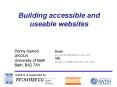 Building accessible and useable websites PowerPoint PPT Presentation