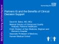 Partners IS and the Benefits of Clinical Decision Support PowerPoint PPT Presentation