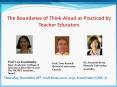 The Boundaries of ThinkAloud as Practiced by Teacher Educators PowerPoint PPT Presentation