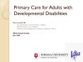 Primary Care for Adults with Developmental Disabilities PowerPoint PPT Presentation
