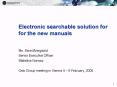 Electronic searchable solution for for the new manuals PowerPoint PPT Presentation