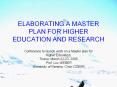 ELABORATING A MASTER PLAN FOR HIGHER EDUCATION AND RESEARCH PowerPoint PPT Presentation
