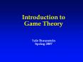 Introduction to Game Theory PowerPoint PPT Presentation