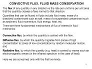 CONVECTIVE FLUX, FLUID MASS CONSERVATION