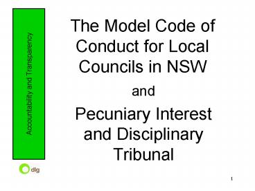 The Model Code of Conduct for Local Councils in NSW