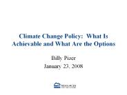 Climate Change Policy: What Is Achievable and What Are the Options
