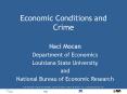 Economic Conditions and Crime PowerPoint PPT Presentation