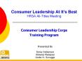 Consumer Leadership At Its Best HRSA AllTitles Meeting PowerPoint PPT Presentation