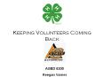 Keeping Volunteers Coming Back PowerPoint PPT Presentation