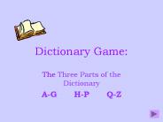 Dictionary Game: