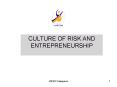 CULTURE OF RISK AND ENTREPRENEURSHIP PowerPoint PPT Presentation