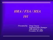 HRA FSA HSA 101