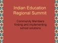 Indian Education Regional Summit PowerPoint PPT Presentation