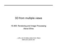 3D from multiple views