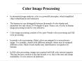Color Image Processing PowerPoint PPT Presentation