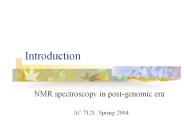 NMR spectroscopy in post-genomic era