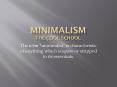 Minimalism The Cool School PowerPoint PPT Presentation