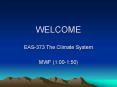 EAS373 The Climate System PowerPoint PPT Presentation