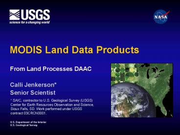 MODIS Land Data Products