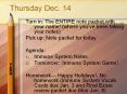 Thursday Dec. 14 PowerPoint PPT Presentation
