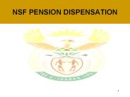 NSF PENSION DISPENSATION