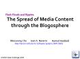 The Spread of Media Content through the Blogosphere PowerPoint PPT Presentation