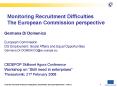Monitoring Recruitment Difficulties The European Commission perspective PowerPoint PPT Presentation