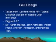 GUI Design