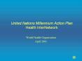 United%20Nations%20Millennium%20Action%20Plan%20Health%20InterNetwork PowerPoint PPT Presentation